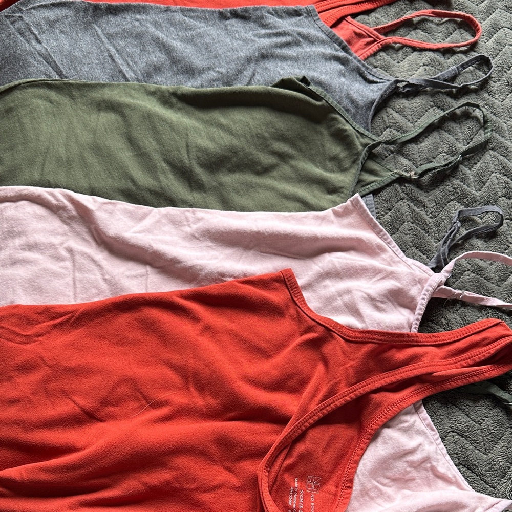 No Boundaries Women's Tank Tops - Red, Gray, Green, Pink